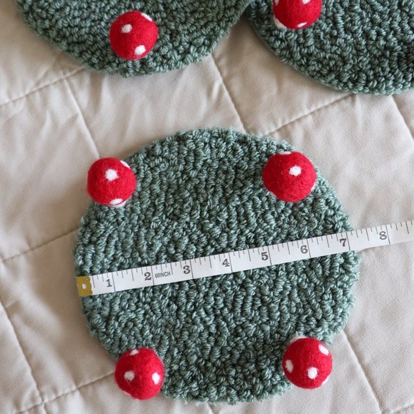 Handmade Fairy Ring Mushroom Coasters - Picture 6 of 7